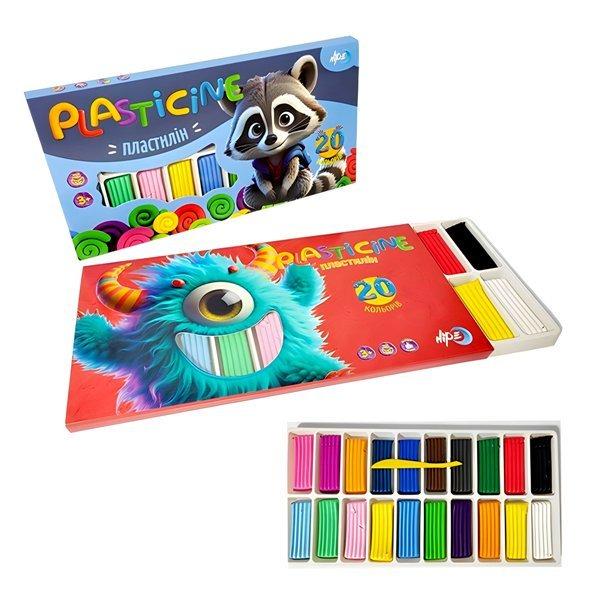 Пластилин 20 цв. 400 г со стеком (832485)