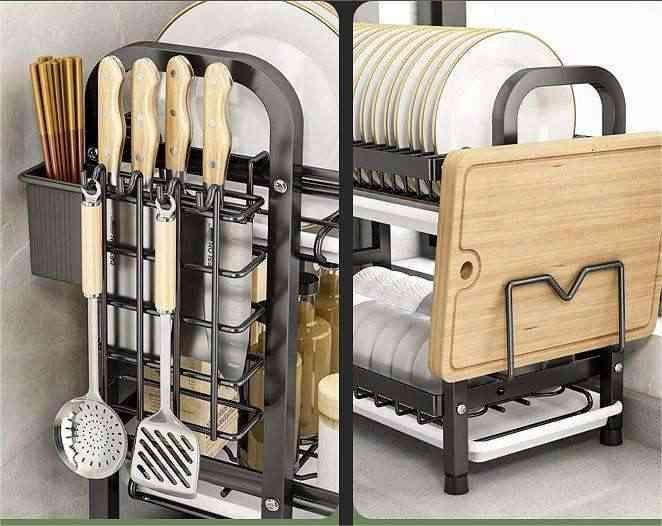 Сушарка для посуду настільна триярусна Multifunctional Bowl Rack Чорний - фото 9 Сушарка для посуду настільна триярусна Multifunctional Bowl Rack Чорний - фото 9