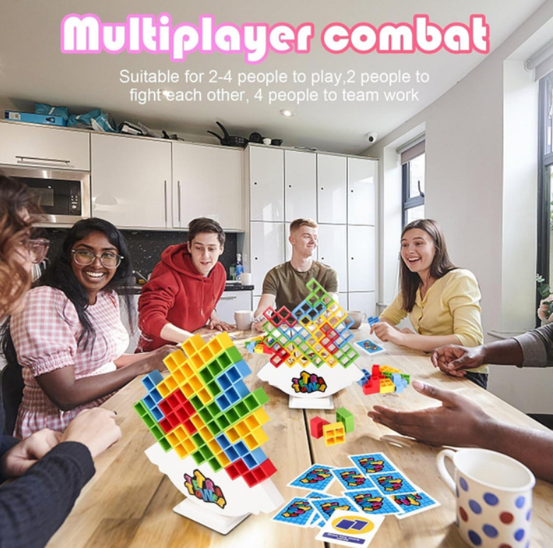 Гра сімейна Tetra Tetris Tower балансуючий Тетріс на 16 блоків 2-4 гравці - фото 6 Гра сімейна Tetra Tetris Tower балансуючий Тетріс на 16 блоків 2-4 гравці - фото 6