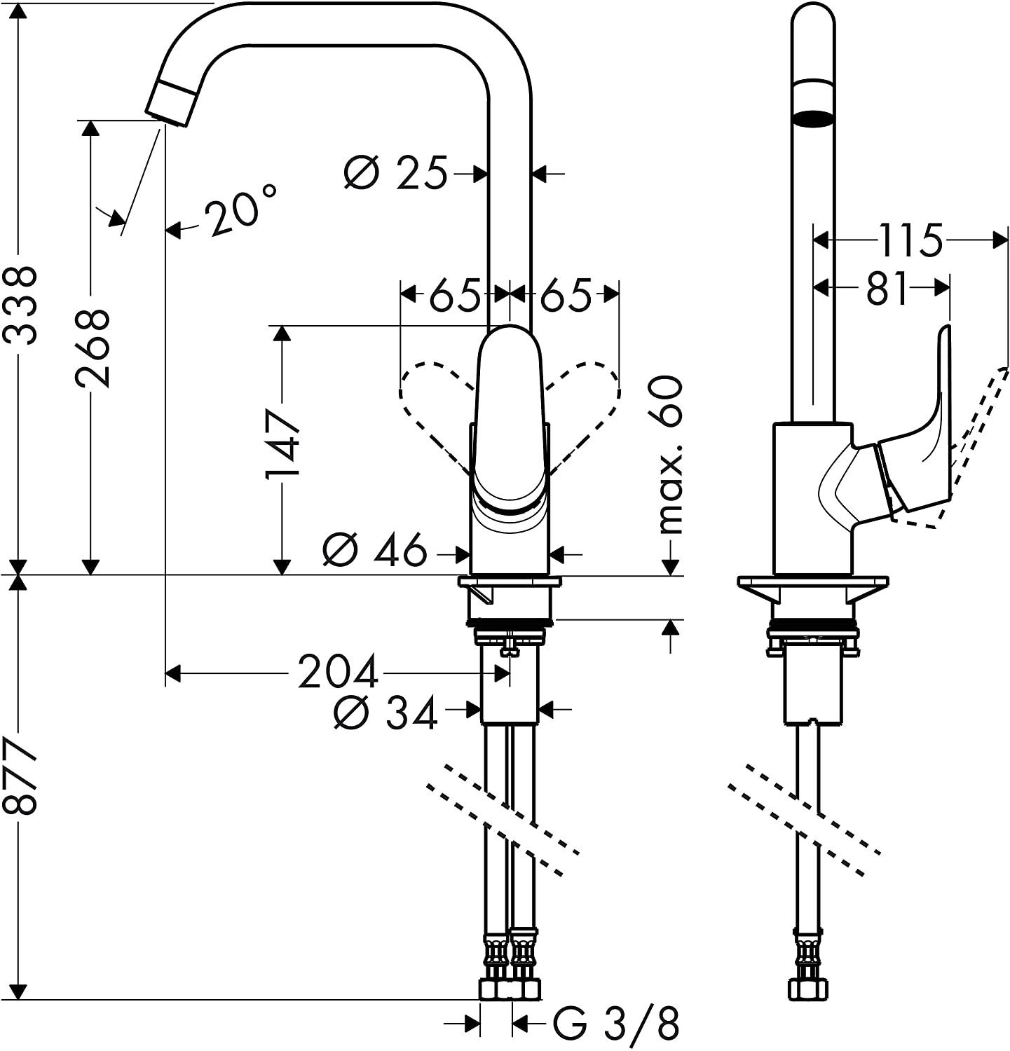 Змішувач для кухні Hansgrohe Focus M41 31820000 одноважільний Хром (111716) - фото 2