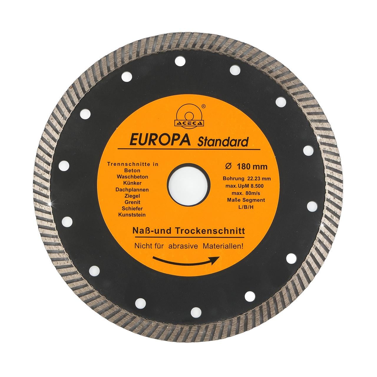 Диск алмазний 180 мм відрізний турбо по бетону/граніту/тротуарній плитці та каменю (2829059480)