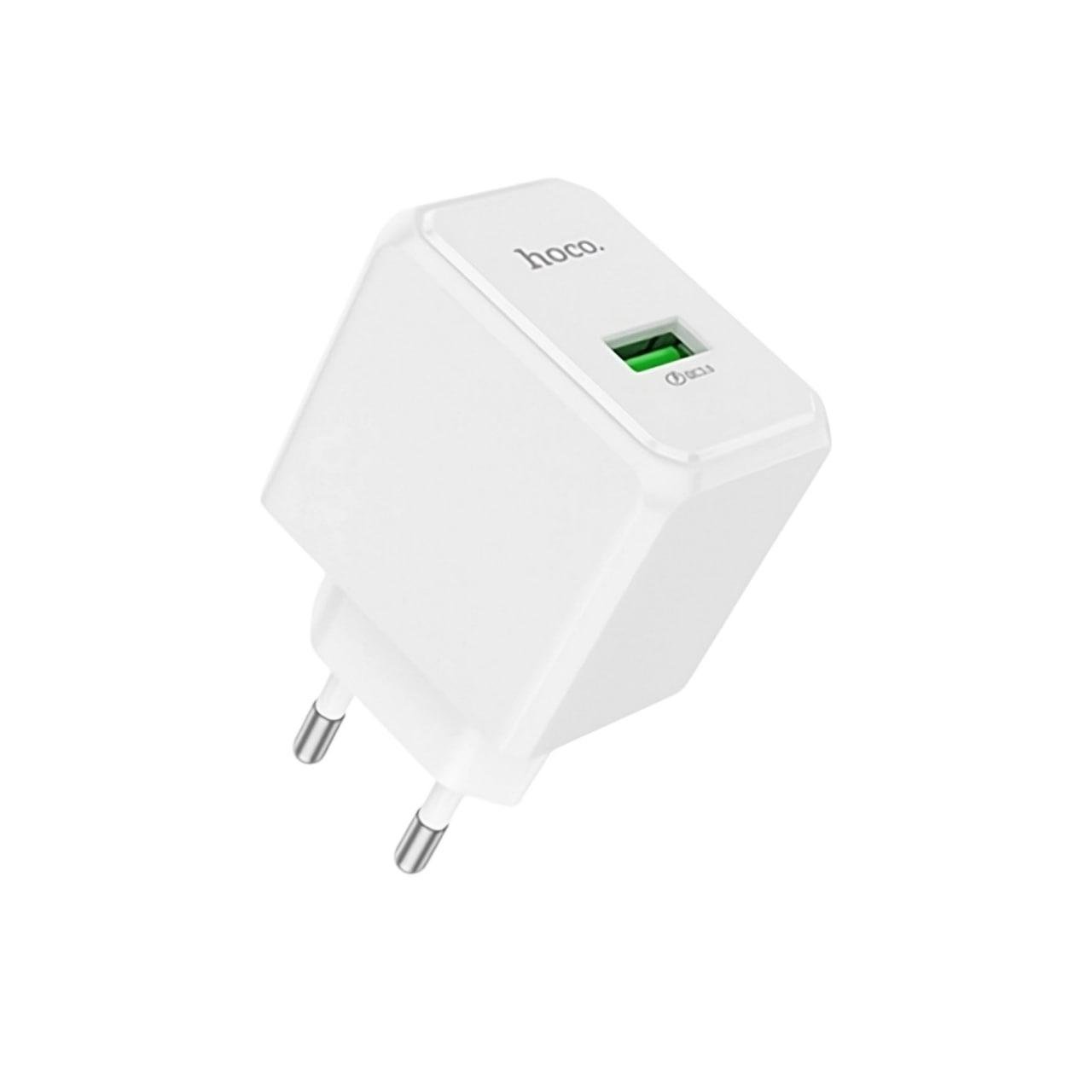Зарядний пристрій мережевий Hoco CS12A QC3.0 1 USB швидке заряджання Білий (28123107)
