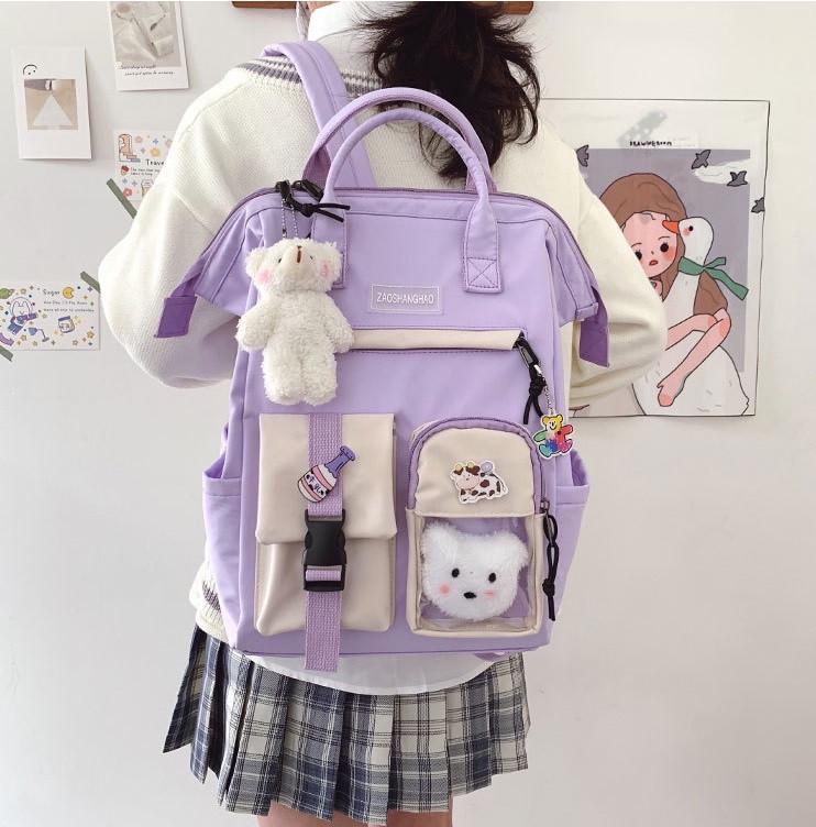 Шкільний рюкзак для дівчинки 5-11 класу в наборі зі значками Education Бузковий (964538549) - фото 5 Шкільний рюкзак для дівчинки 5-11 класу в наборі зі значками Education Бузковий (964538549) - фото 5