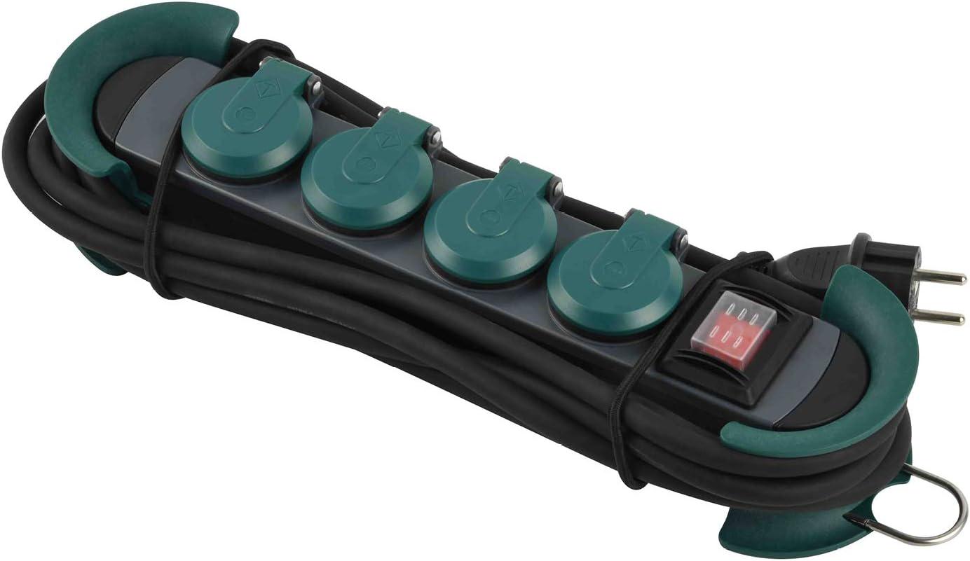 Удлинитель Electraline 4 розетки 10 м 3х1,5 мм² с кнопкой IP44