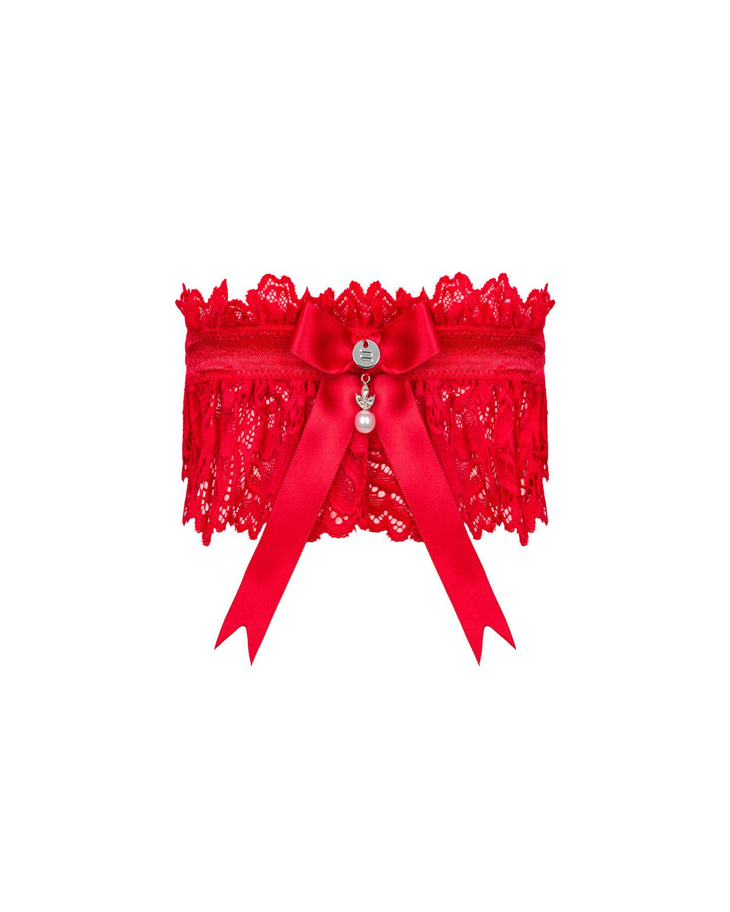 Підв’язка ажурна Obsessive Amor Cherris garter Red - фото 2
