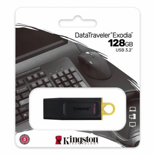 Флешка Kingston 128 Гб Black/Yellow (DTX-128GB)