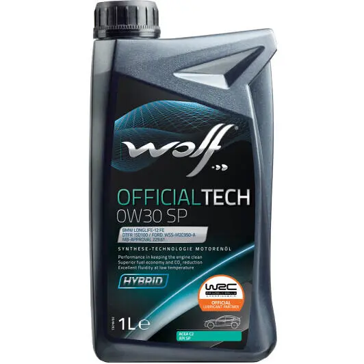 Моторное масло WOLF Officialtech SP 0W-30 1 л (1049042) Моторное масло WOLF Officialtech SP 0W-30 1 л (1049042)
