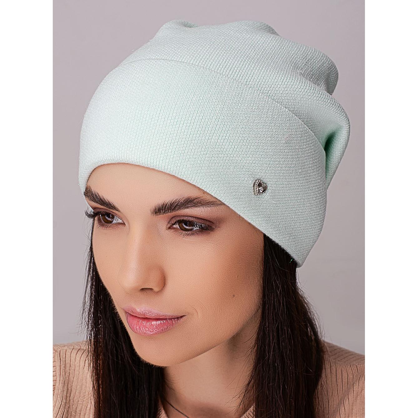 Шапка женская Leks ИНДИГО без подкладки шерстяная с отворотом гладкого вязания one size Мятный (215461) - фото 1 Шапка женская Leks ИНДИГО без подкладки шерстяная с отворотом гладкого вязания one size Мятный (215461) - фото 1