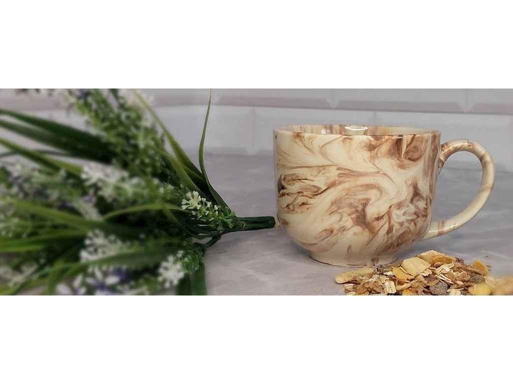 Чашка Славянск Апетитка радуга 450 мл Коричневый малахит (1087011)