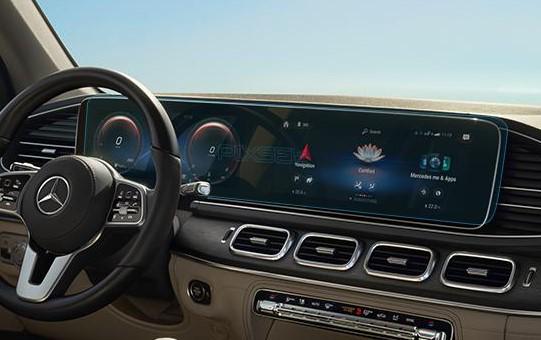 Защитное стекло Pixsel гибридное матовое на панель приборов Mercedes Benz GLE-CLASS-28,5" 2019