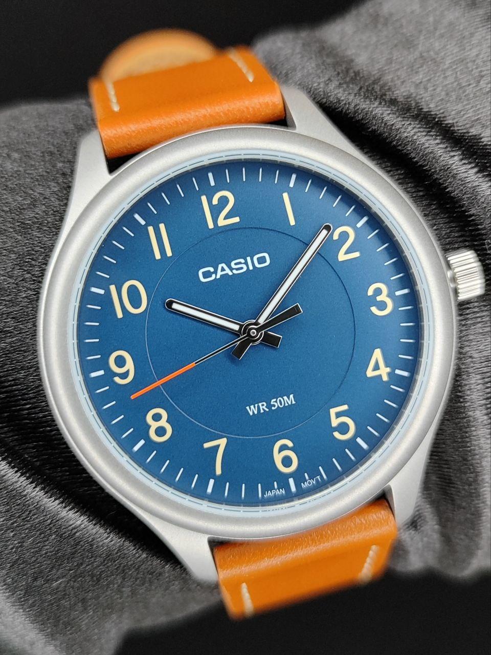 Мужские наручные часы Casio MTP-B160L-2B Timeless Collection со стальным корпусом Синий (2677739714)