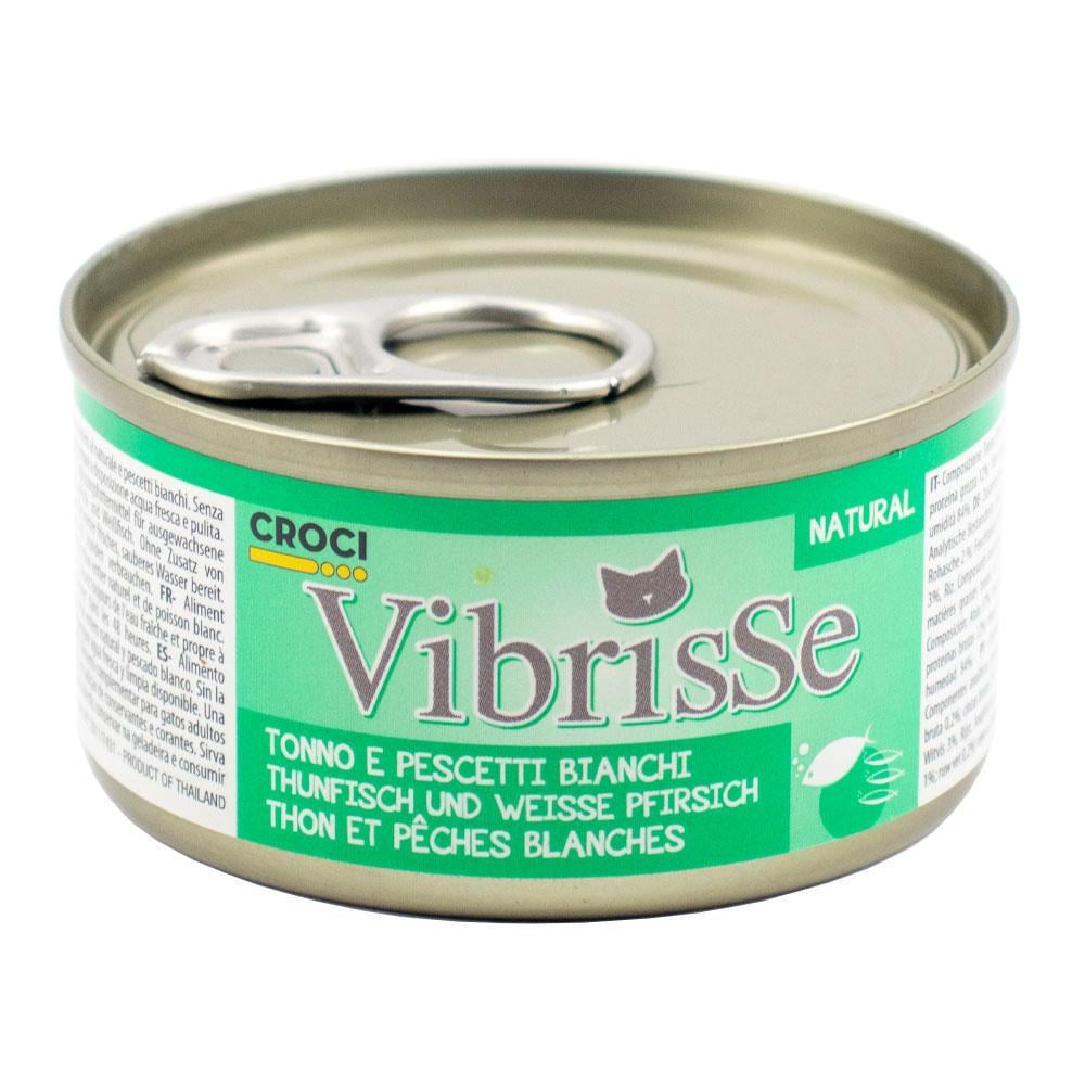 Блок консервованого корму для котів Croci Vibrisse з тунцем та корюшкою в соусі 24х70 г - фото 1 Блок консервованого корму для котів Croci Vibrisse з тунцем та корюшкою в соусі 24х70 г - фото 1