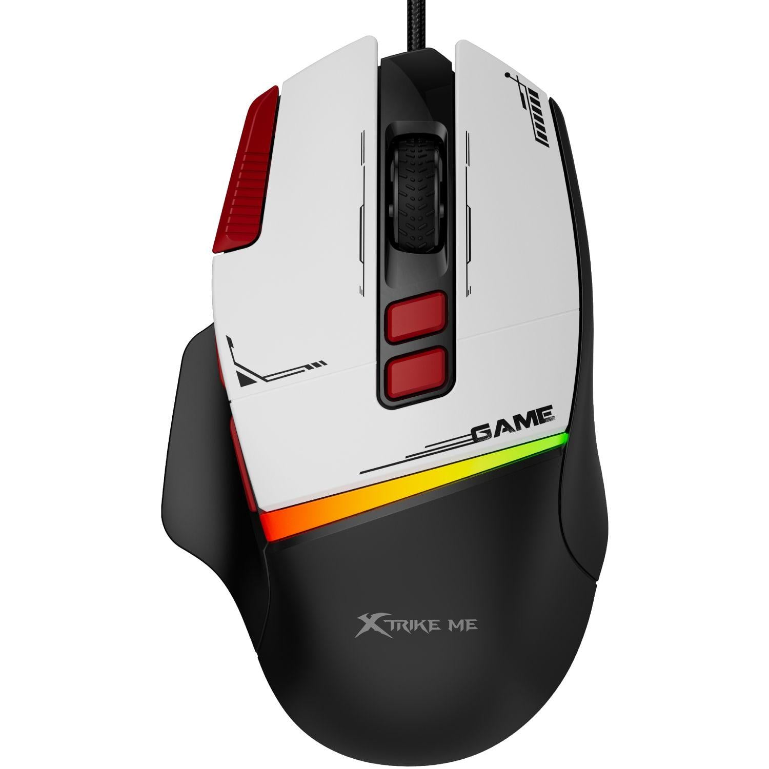 Мышь игровая Xtrike ME GM-325 USB/7200 dpi/8 кнопок/RGB Черно-белый (GM-325BK) Мышь игровая Xtrike ME GM-325 USB/7200 dpi/8 кнопок/RGB Черно-белый (GM-325BK)