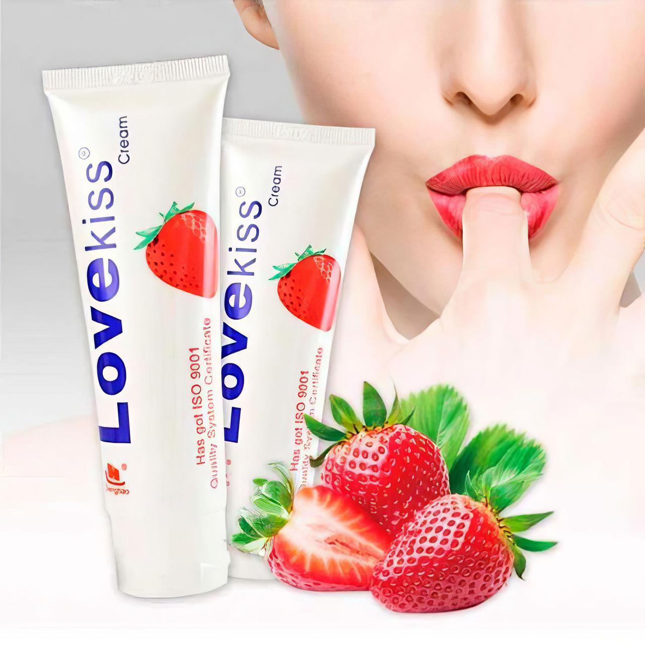 Гель-лубрикант увлажняющий Love Kiss на водной основе со вкусом клубники 100 мл (K000483) - фото 2