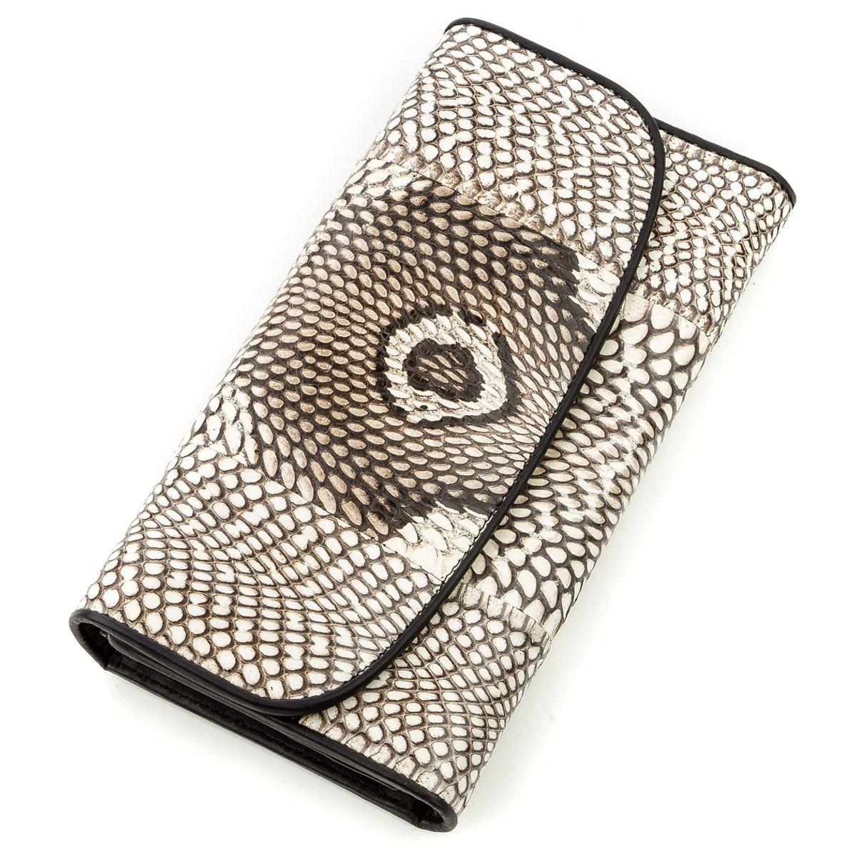 Кошелек женский Snake leather 18548 кожа Серый