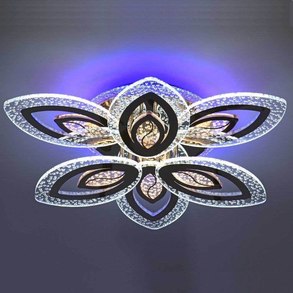 Люстра светодиодная Sirius на шесть плафонов 150W 3000-6500К Хром (77527/3+3)