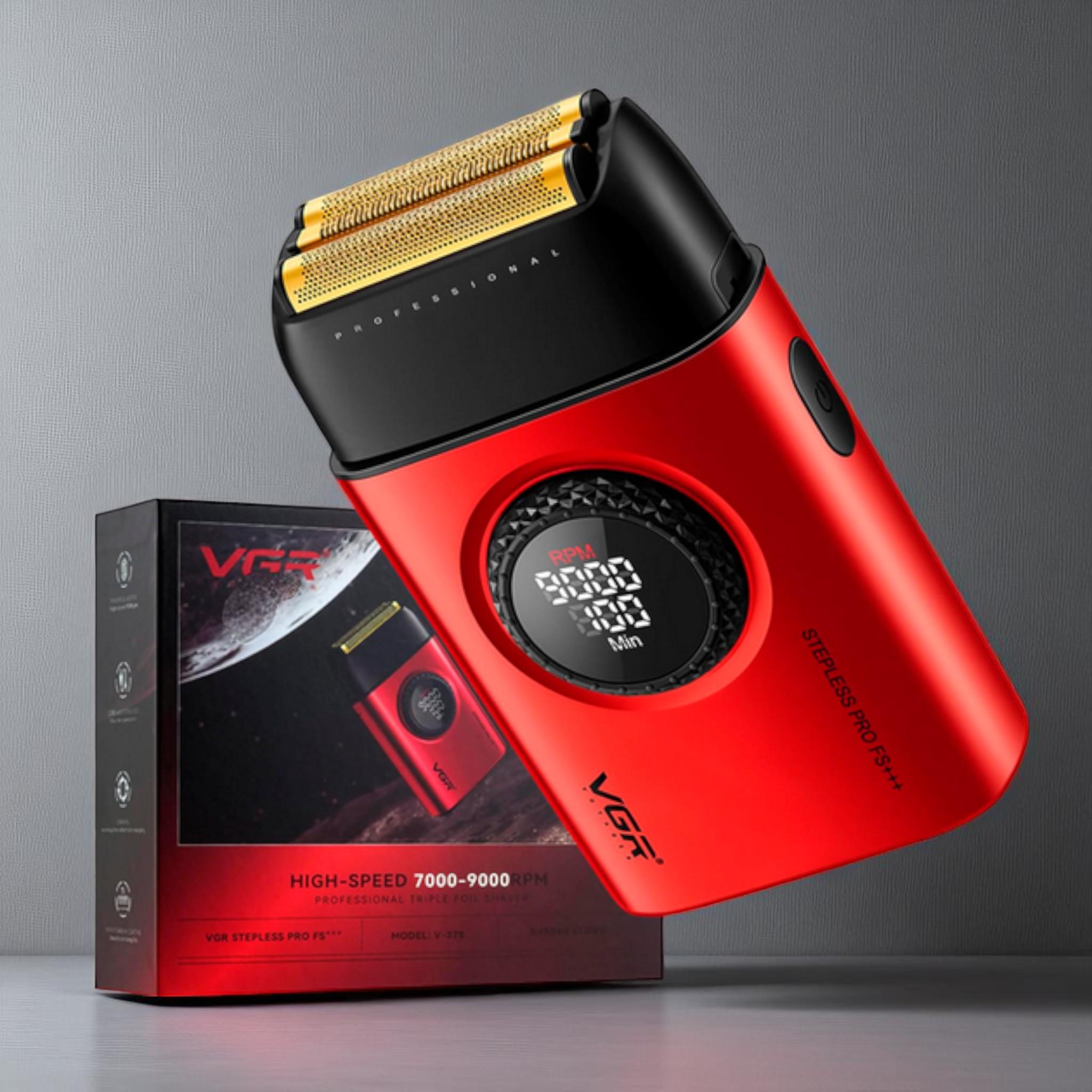 ШейверVGR V-378 тройное лезвие водонепроницаемость IPX6 LED-дисплей Red (E_V-378Red) - фото 4
