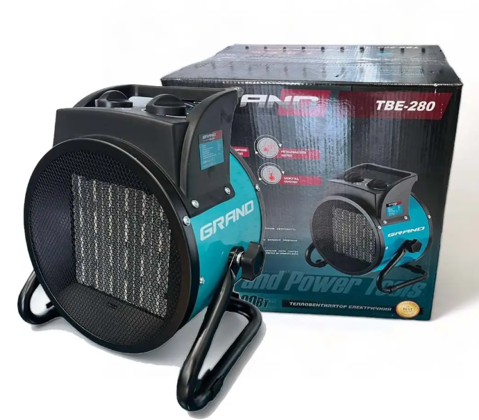 Тепловентилятор сетевой Grand ТВ-280 3000Вт керамический нагревательный элемент термостат защита от перегрева - фото 6 Тепловентилятор сетевой Grand ТВ-280 3000Вт керамический нагревательный элемент термостат защита от перегрева - фото 6