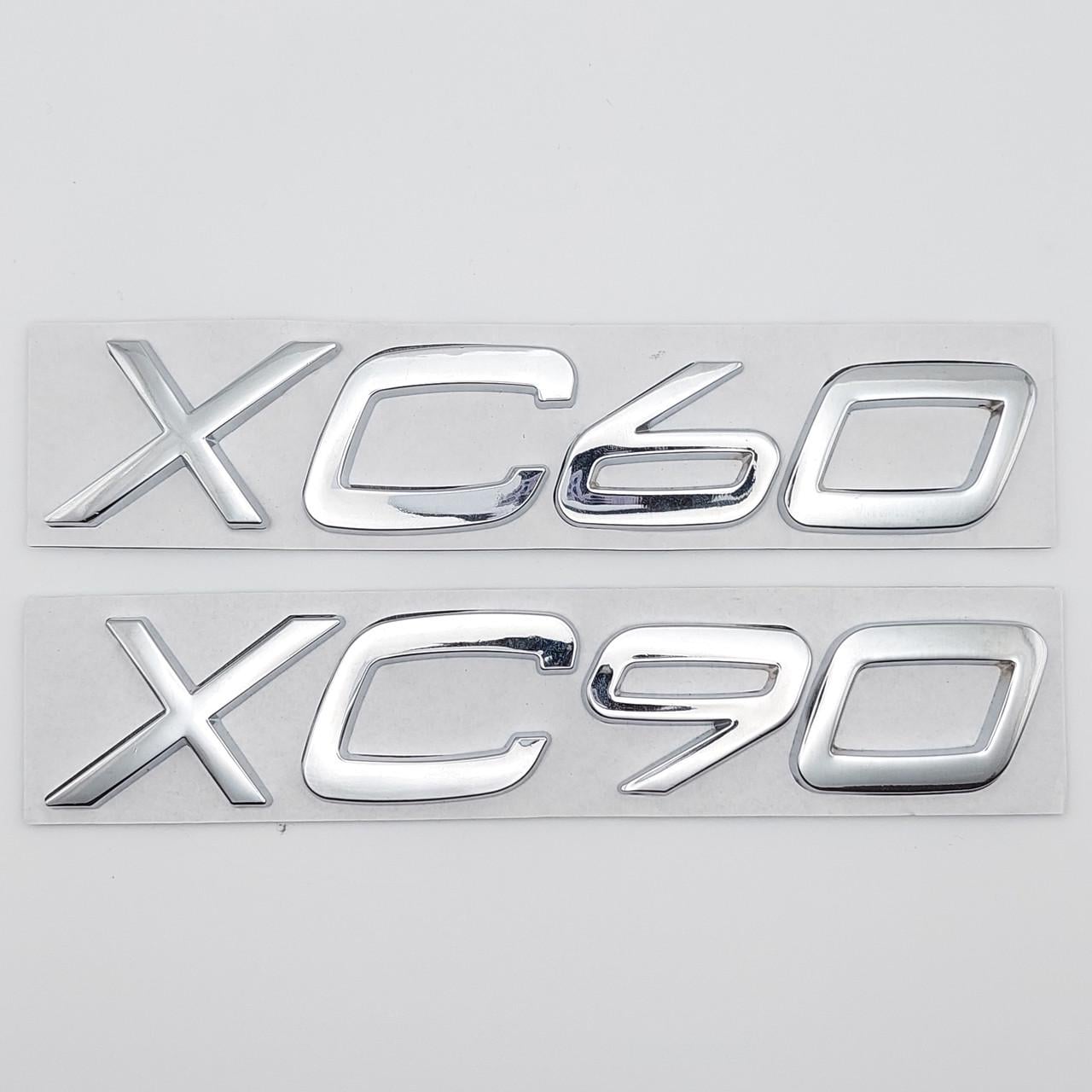 Эмблема надпись XC90/XC60 на заднюю часть Volvo металл Хром глянцевый (1732357855)