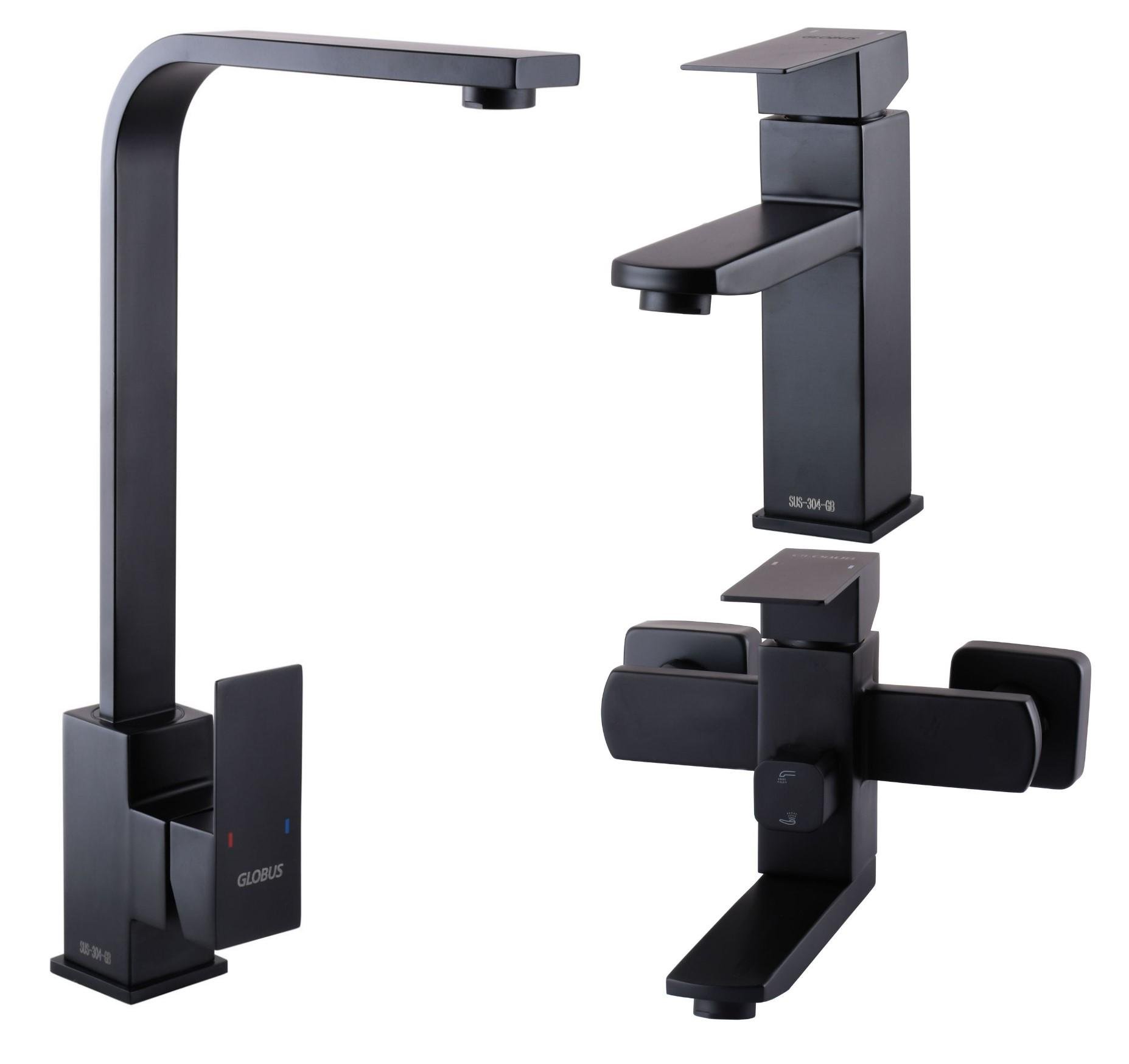 Набор смесителей Globus Lux нержавеющая сталь (211712117421172)