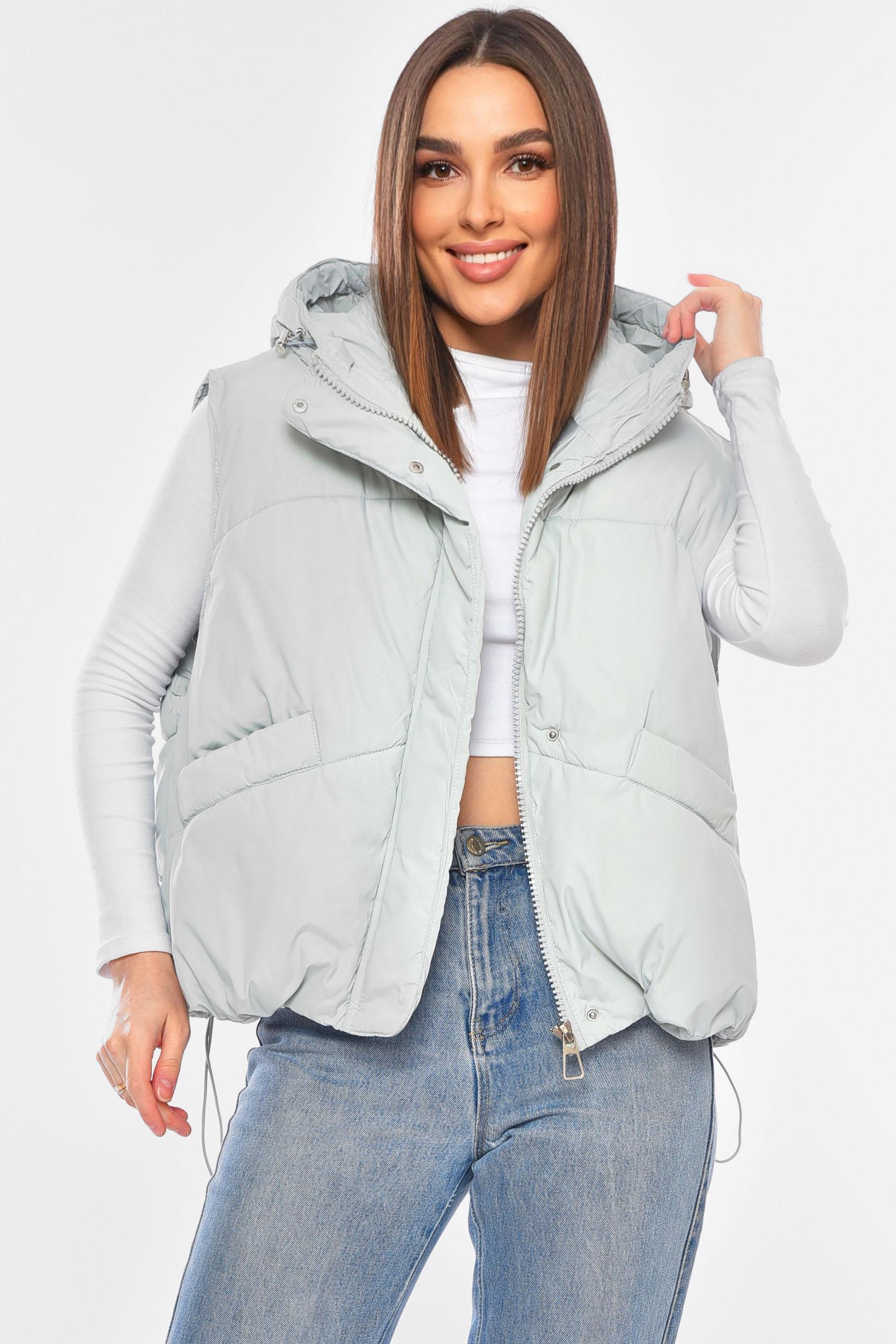 Жилетка жіноча однотонна 200309 L М'ятний