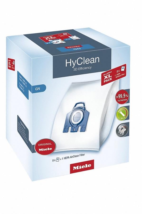 Комплект мешков-пылесборников Allergy XL Pack HyClean 3D Efficiency GN 8 мешков-пылесборников и 1 фильтр HEPA