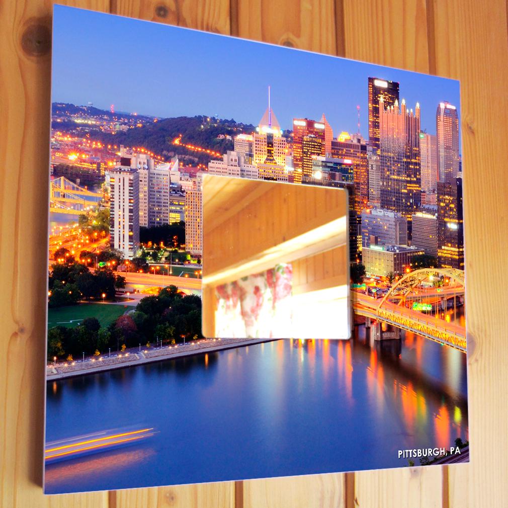 Зеркало декоративное настенное Питтсбург США 260х260 мм (M04054)