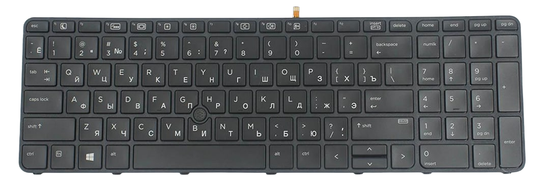 Клавіатура для ноутбука HP ProBook 650 G4 з підсвічуванням клавіш матова (827028-251)