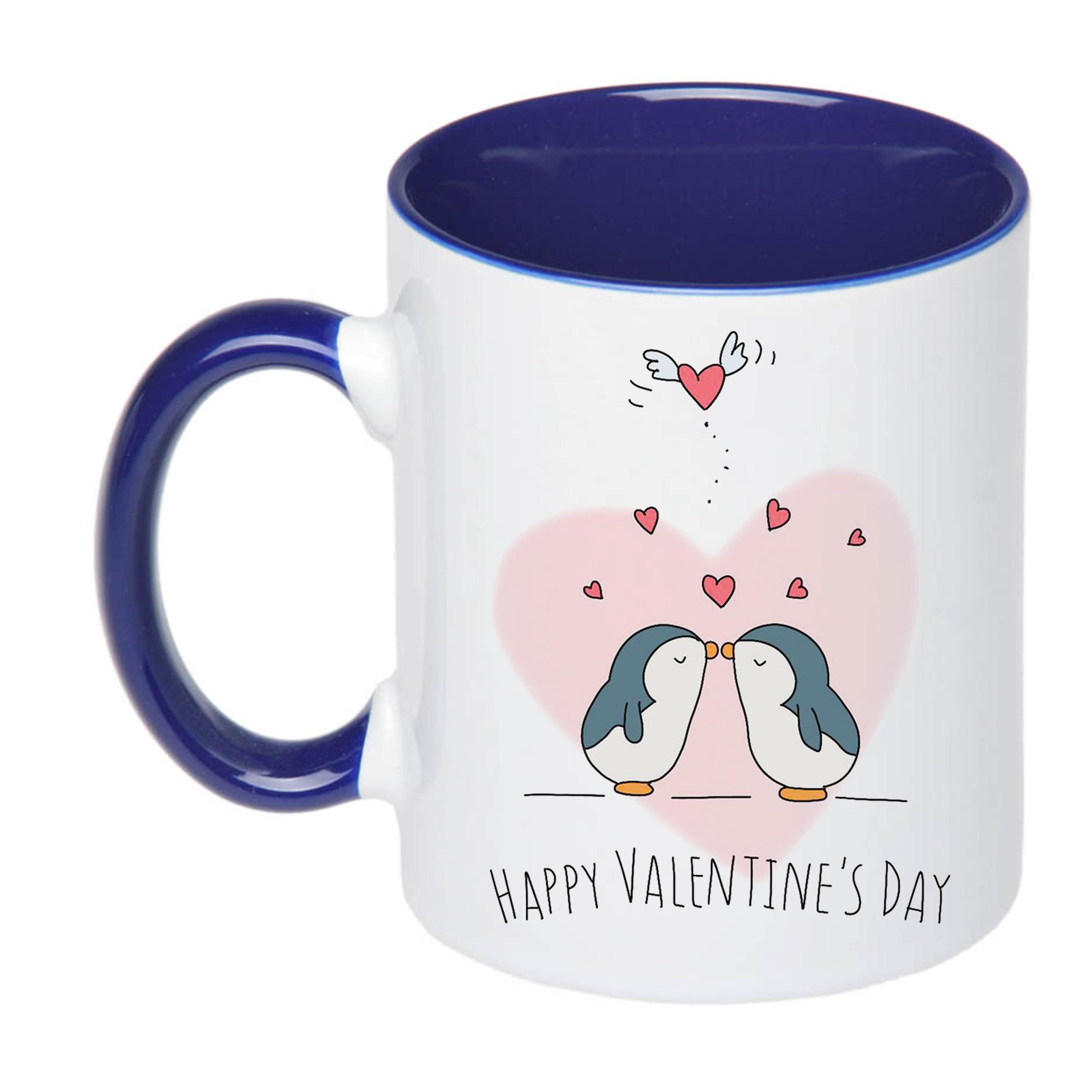 Чашка с печатью Happy Valentine's Day 330 мл Синий (22070)