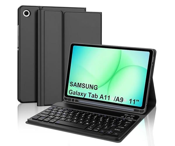 Чехол с Bluetooth-клавиатурой и мышкой Magnet Flip Cover для Samsung Galaxy Tab A11/A9 Черный