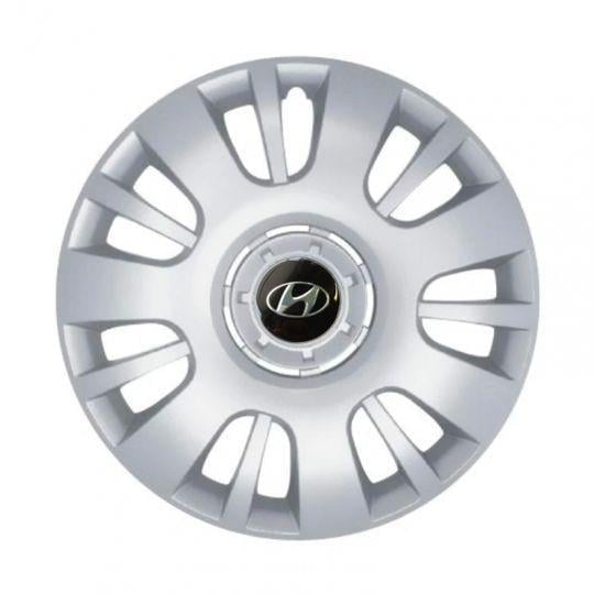Автомобильные колпаки SKS 222 R14 с логотипом Hyundai 4 шт. Серебристый