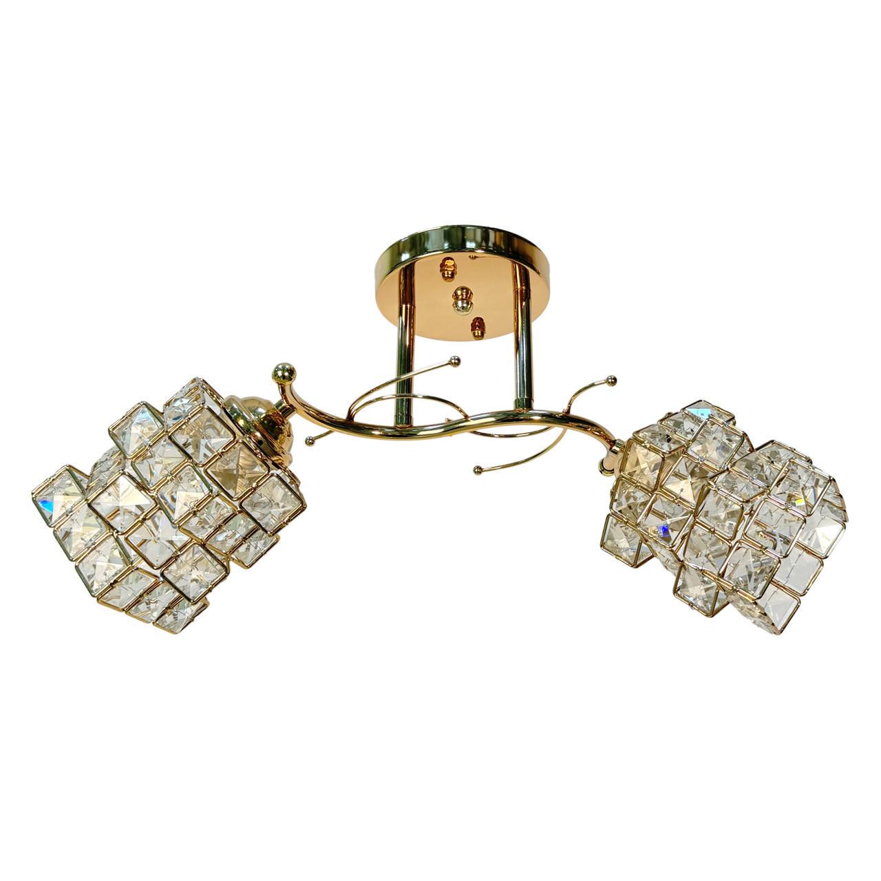 Люстра потолочная на 2 плафона Svet Ю 9332А/2 Золотистый