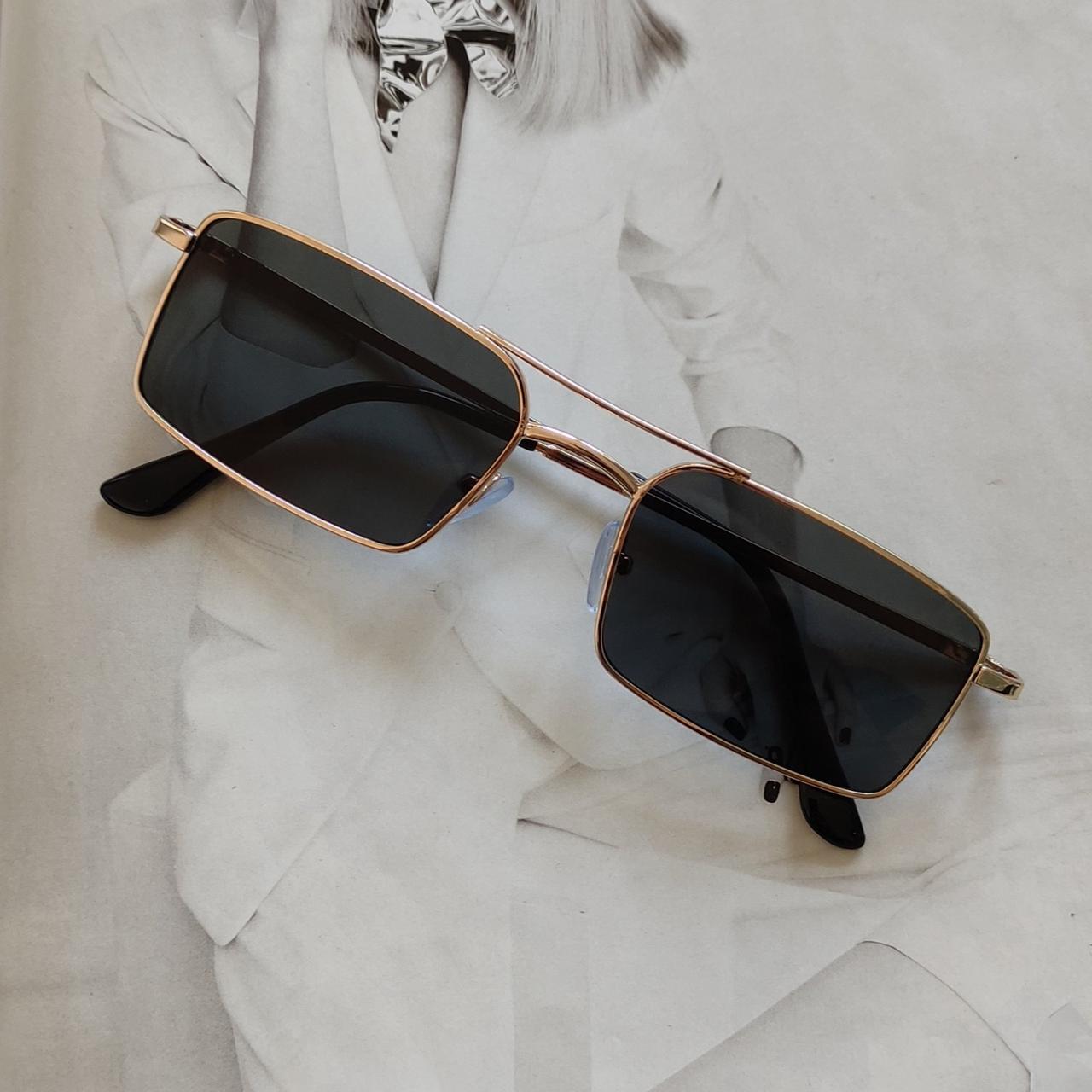 Окуляри прямокутні сіра лінза