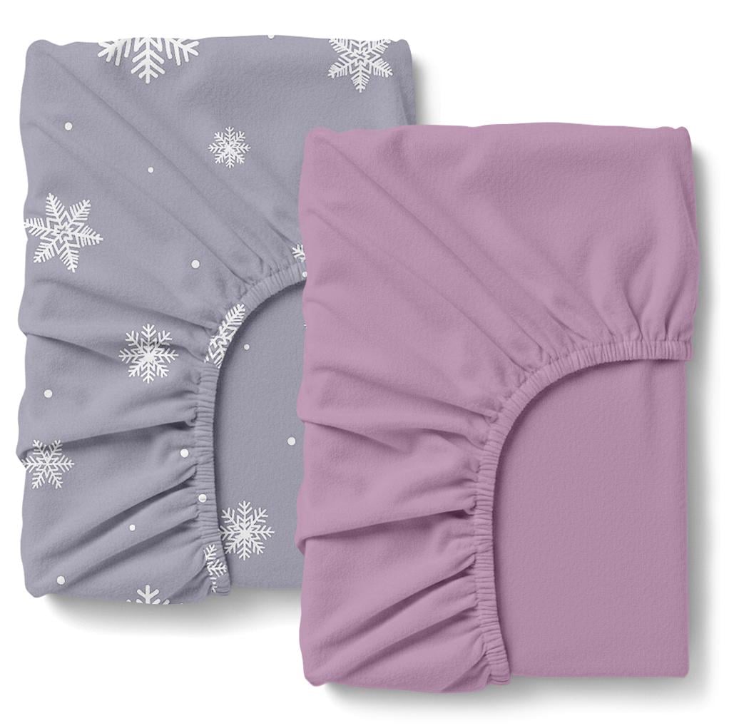 Простынь на резинке Cosas FROSTY LAVENDER фланель 160х200х20 см 2 шт. (4822052488058)