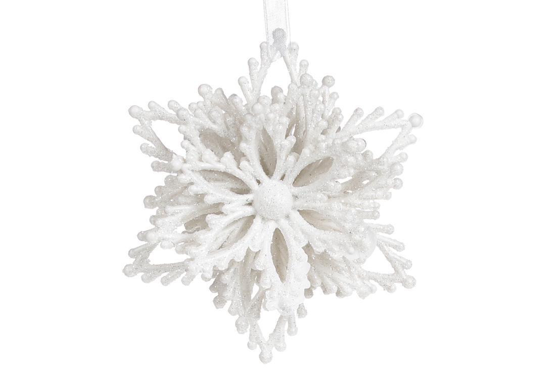 Новогодняя подвеска BonaDi Снежинка 9,5 см (788-870)