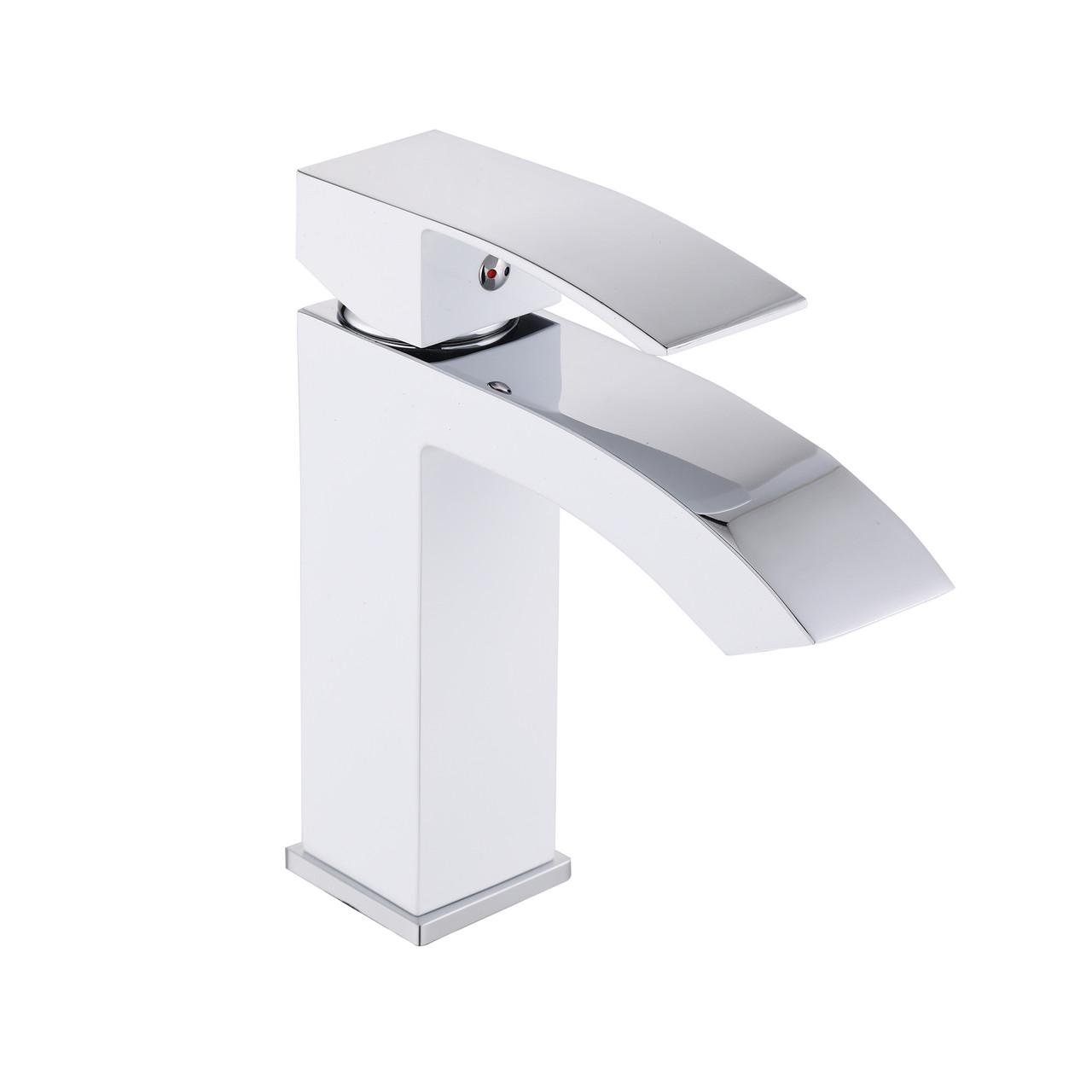 Смеситель для раковины Qtap Swan Cascada QTSWA270CRW45568 Chrome/White (2553560831)