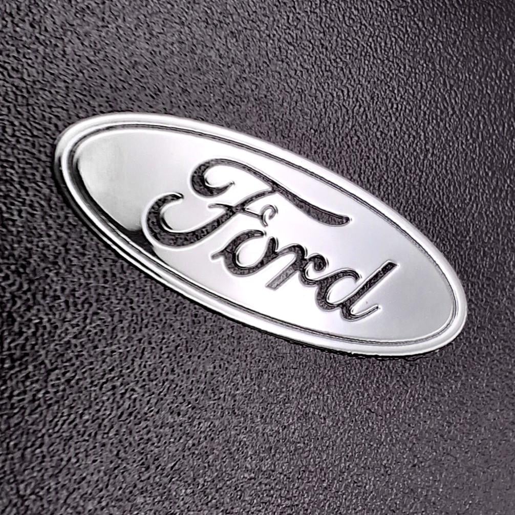 Емблема Ford у салон авто 2х1 см Хром глянцевий (2957595186)