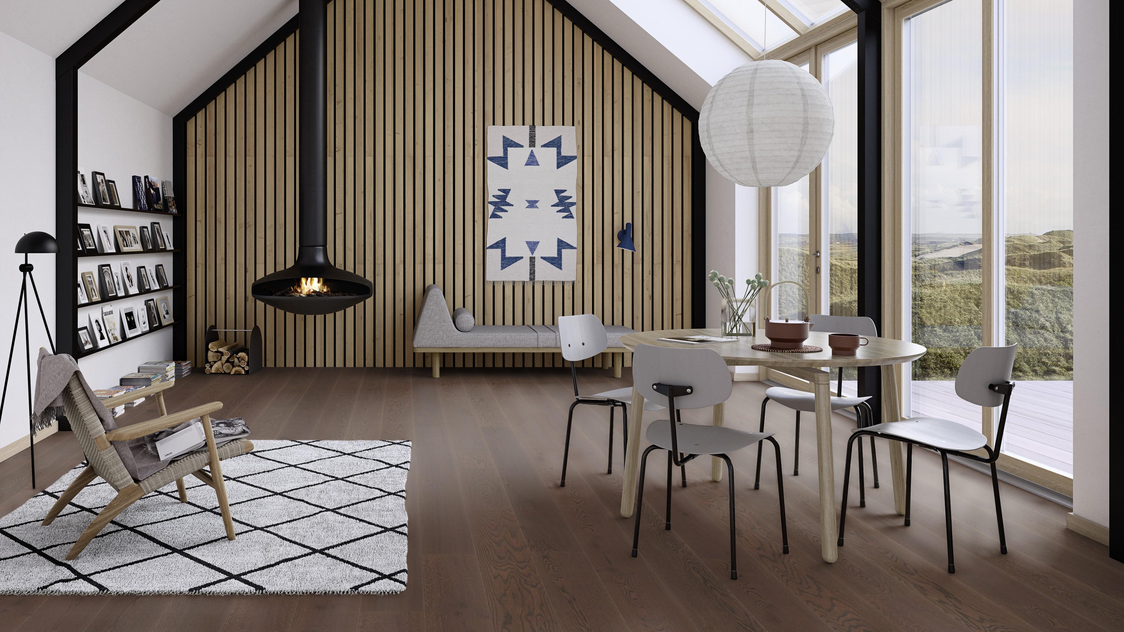 Паркетна дошка Floor 360 Дуб BRAZILIAN BROWN Animoso 1-смугова Лак - фото 2