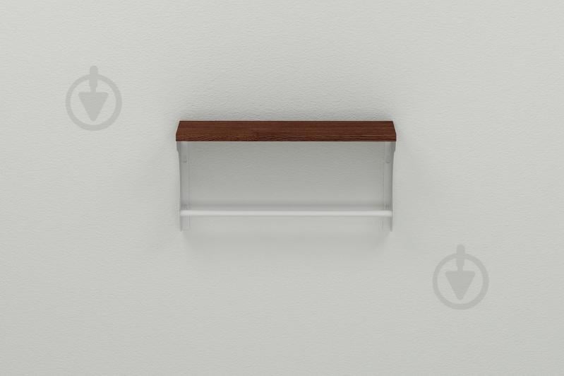 Полка настенная Ferrum-decor Юзиби 270x600x150 металл Белый ДСП Венге 16 мм (UZI0031)