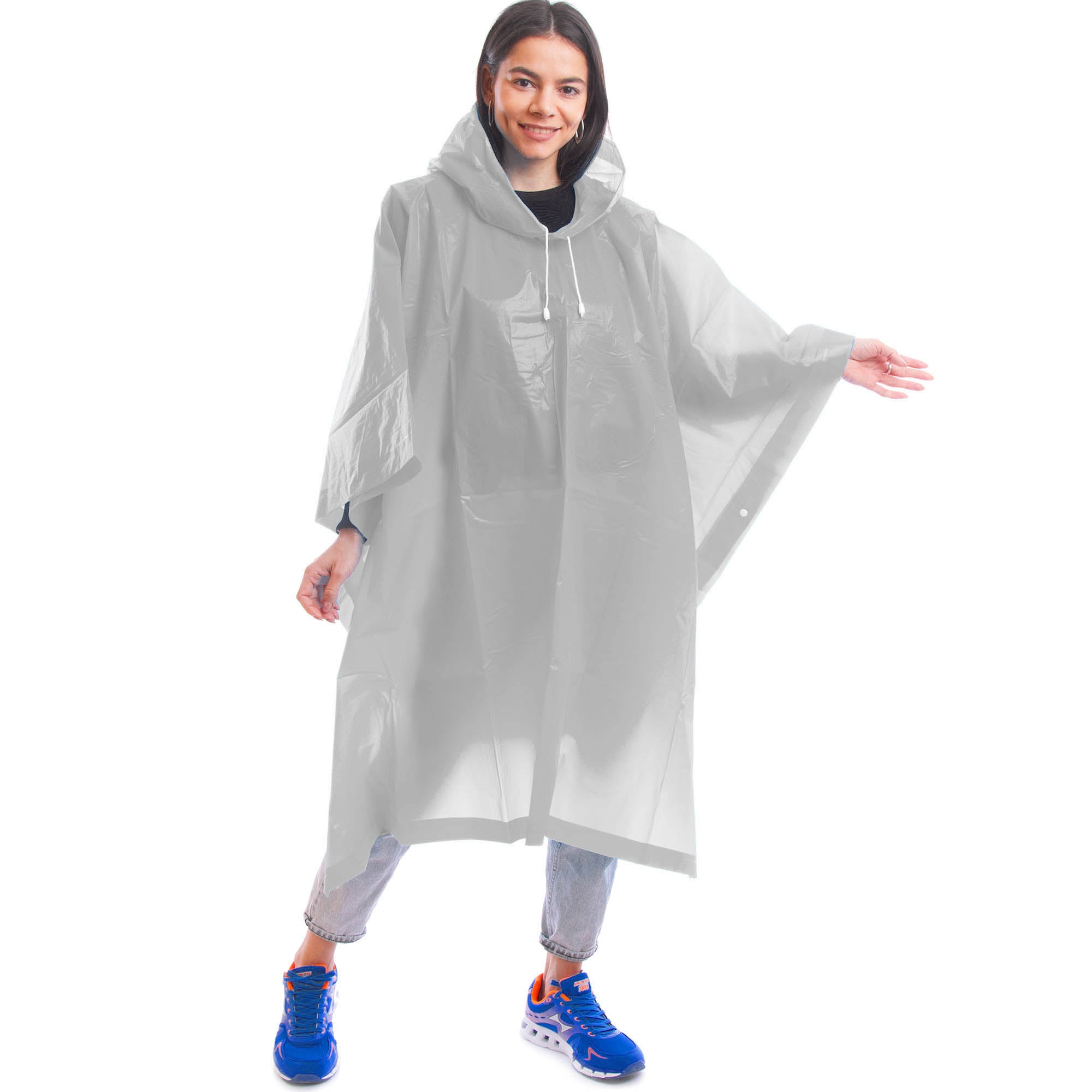 Дождевик Пончо One Size Серый