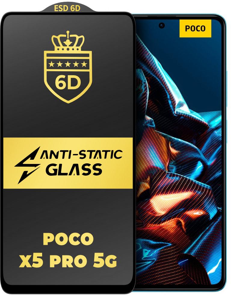 Скло захисне 6D Anti-Static Xiaomi Poco X5 Pro 5G Glass Shield (34225)