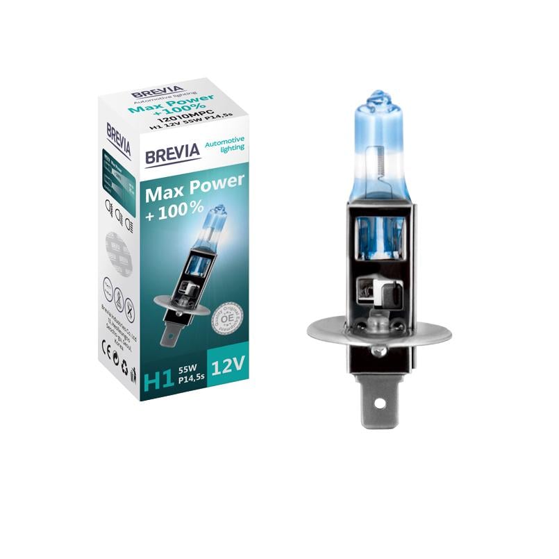 Галогенная лампа Brevia H1 Max Power +100% (12010MPC)