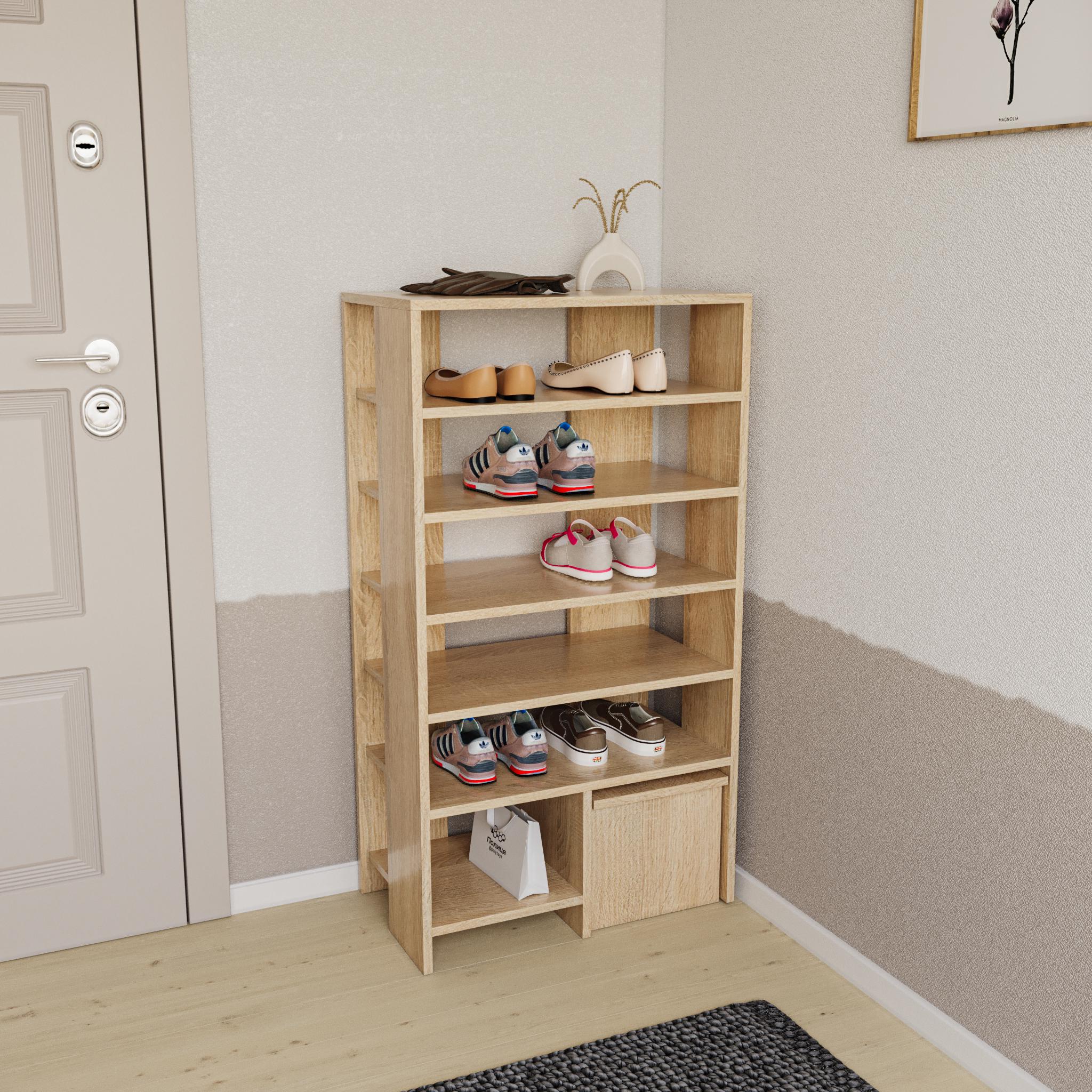 Тумба для обуви со стулом 110х60 см Дуб Сонома (РА-79s)