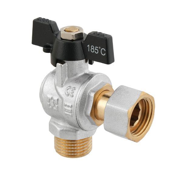 Кран кутовий з накидною гайкою Raftec PN50 ВЗ 1/2' метелик (DRBM1)