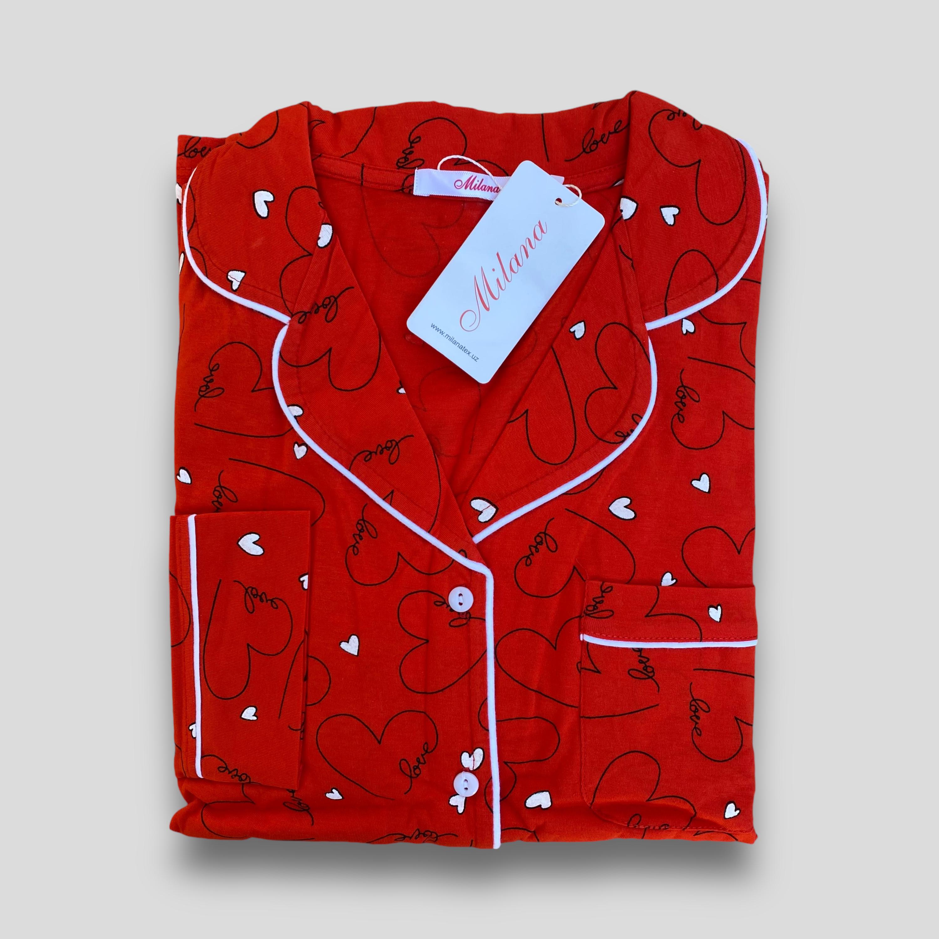 Піжама жіноча Milana сорочка та штани L (175/265-L) - фото 5 Піжама жіноча Milana сорочка та штани L (175/265-L) - фото 5