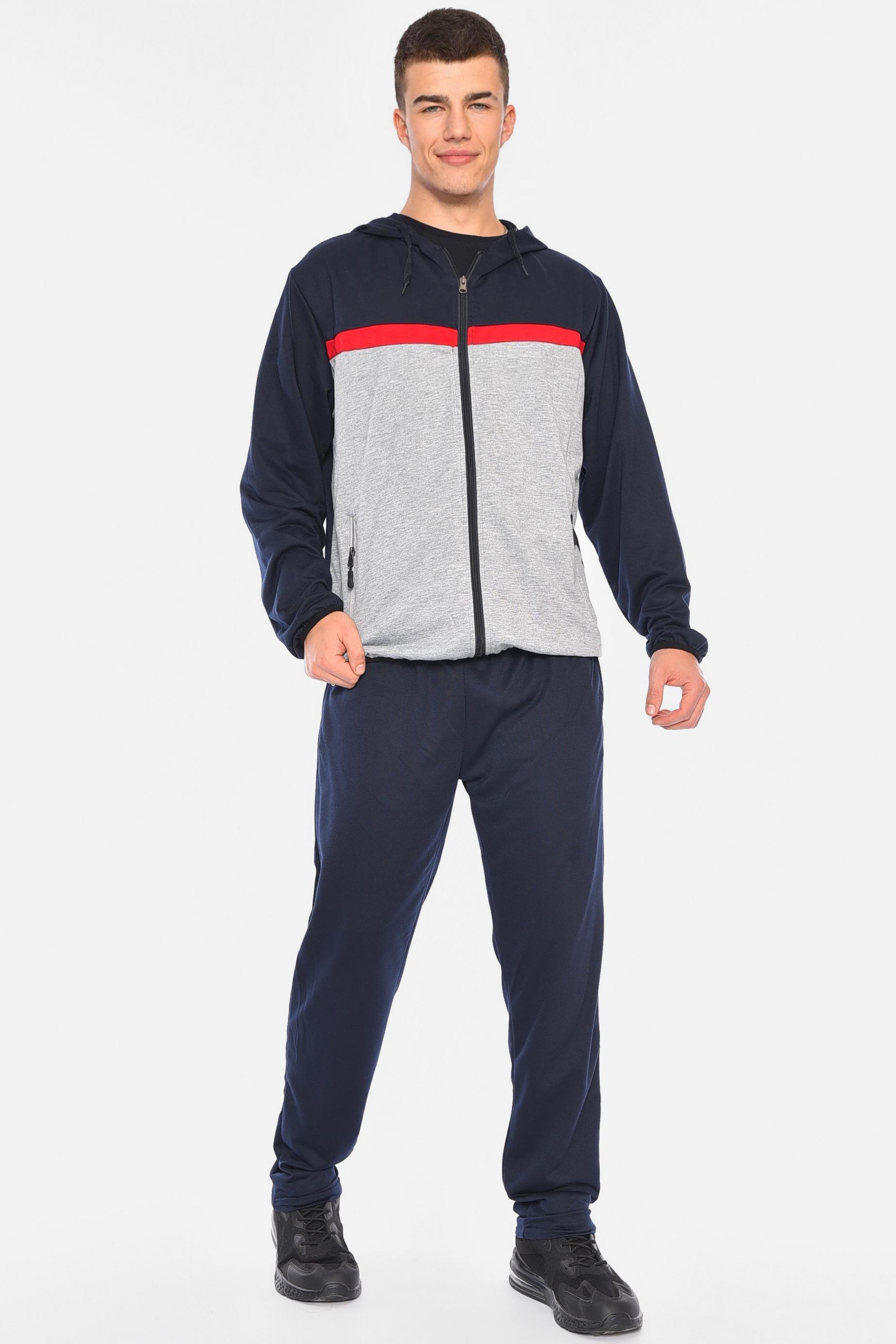 Спортивний костюм чоловічий 4XL Синьо-сірий (192035)