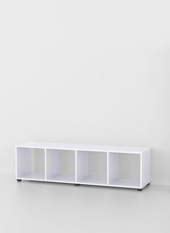 Стеллаж на 4 ячейки для книг 1449х368х368 мм Белый (2929) - фото 1