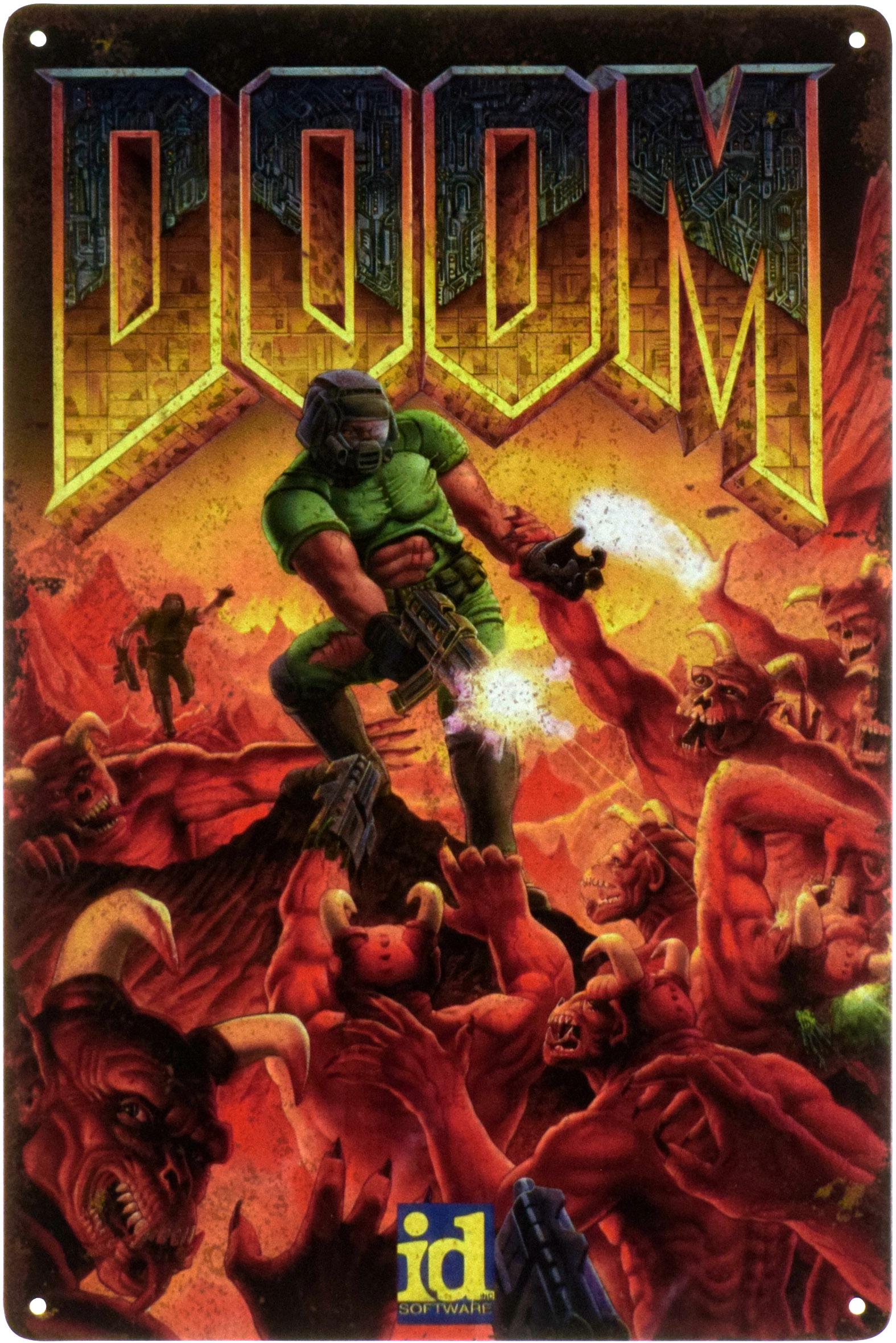 Металлическая табличка Doom 20x30 см