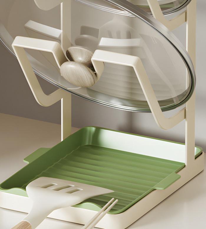 Подставка для крышек 14822 13х18х33,5 см Зеленый (4996635) - фото 4 Подставка для крышек 14822 13х18х33,5 см Зеленый (4996635) - фото 4