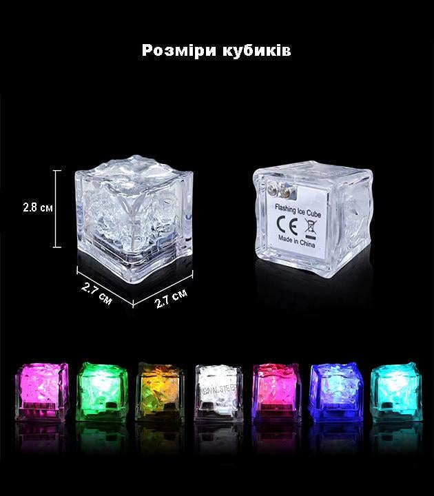 Набор Кубики для купания детей и напитков полихромные 12 шт. Прозрачный - фото 8